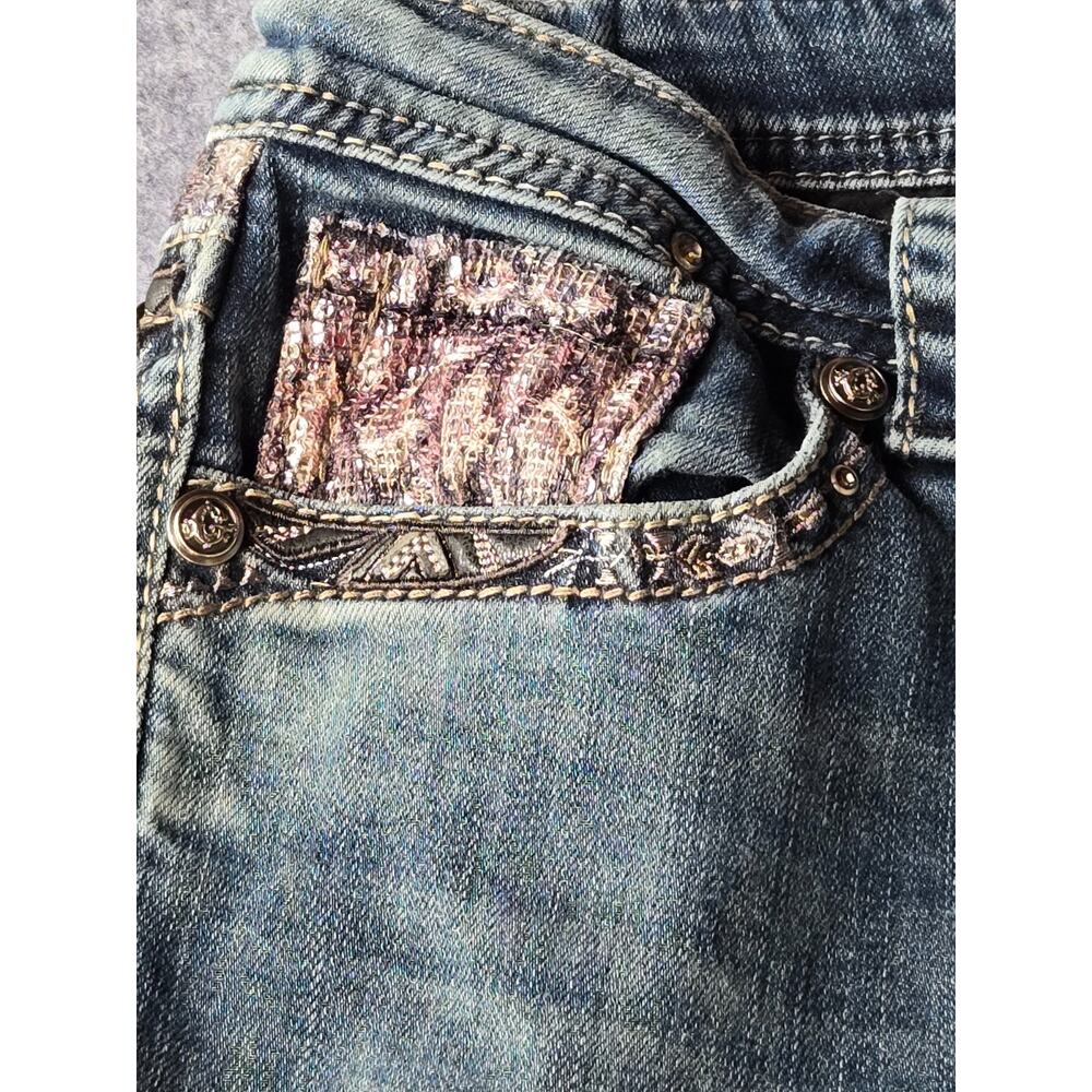 Grace In L.A. Women's Jeans Embellished Stretch Size 28 Low Rise Measures 30x30 - Picture 5 of 16